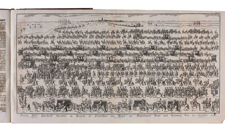 Дневник коронации римского императора Карла VII и его жены императрицы Марии Амалии . Frankfurt, 1742-1743.